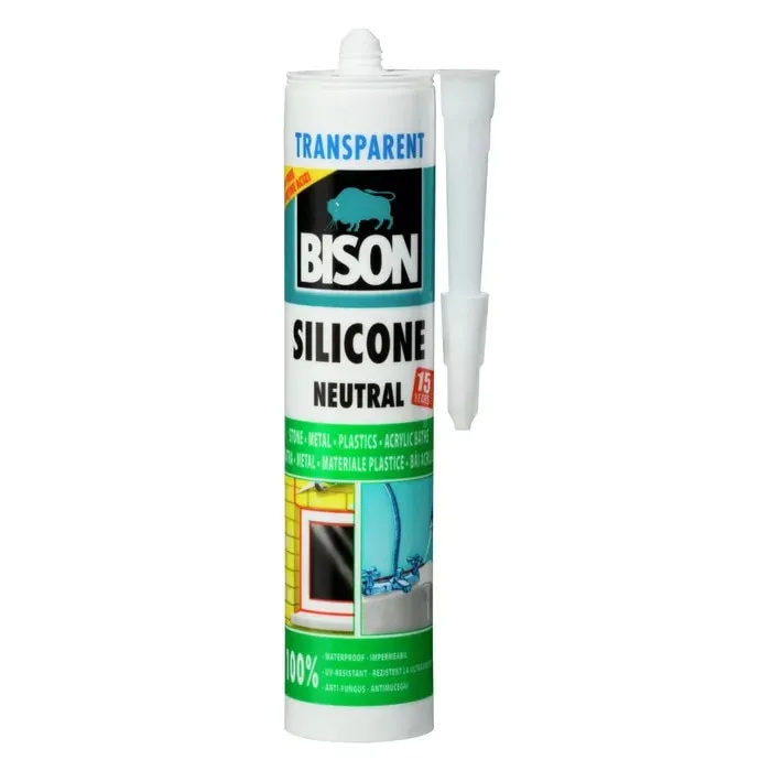 Silicon universal Bison Neutral, rezistent la apa, transparent, interior, 280 ml