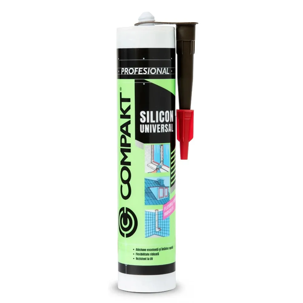 Silicon universal Compakt, rezistent la apa, maro, interior / exterior, 280 ml