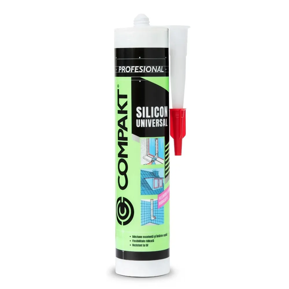 Silicon universal Compakt, rezistent la apa, transparent, interior / exterior 280 ml