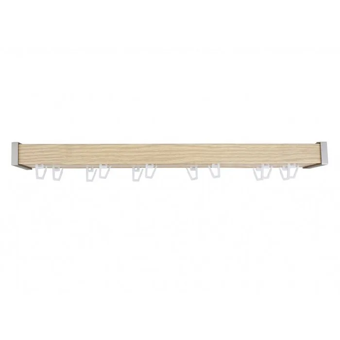 Sina perdea si draperie, perete, 2 canale, SN Deco, PL, aluminiu, stejar, L 200 cm