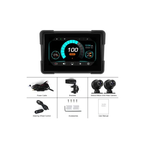 Sistem camera DVR motocicleta cu ecran 5 inch si camera fata spate — imaginea 5
