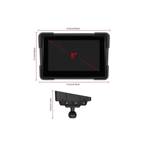 Sistem camera DVR motocicleta cu ecran 5 inch si camera fata spate — imaginea 8