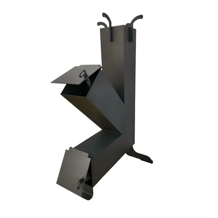 Soba tip racheta, fix, din tabla otel emailat, 53 x 40 x 84.5 cm, FM