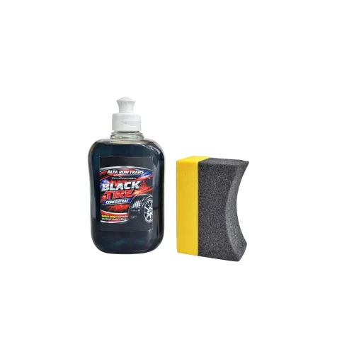 Solutie innegrit anvelope auto Black Tire concentrata 500 ml cu burete aplicator