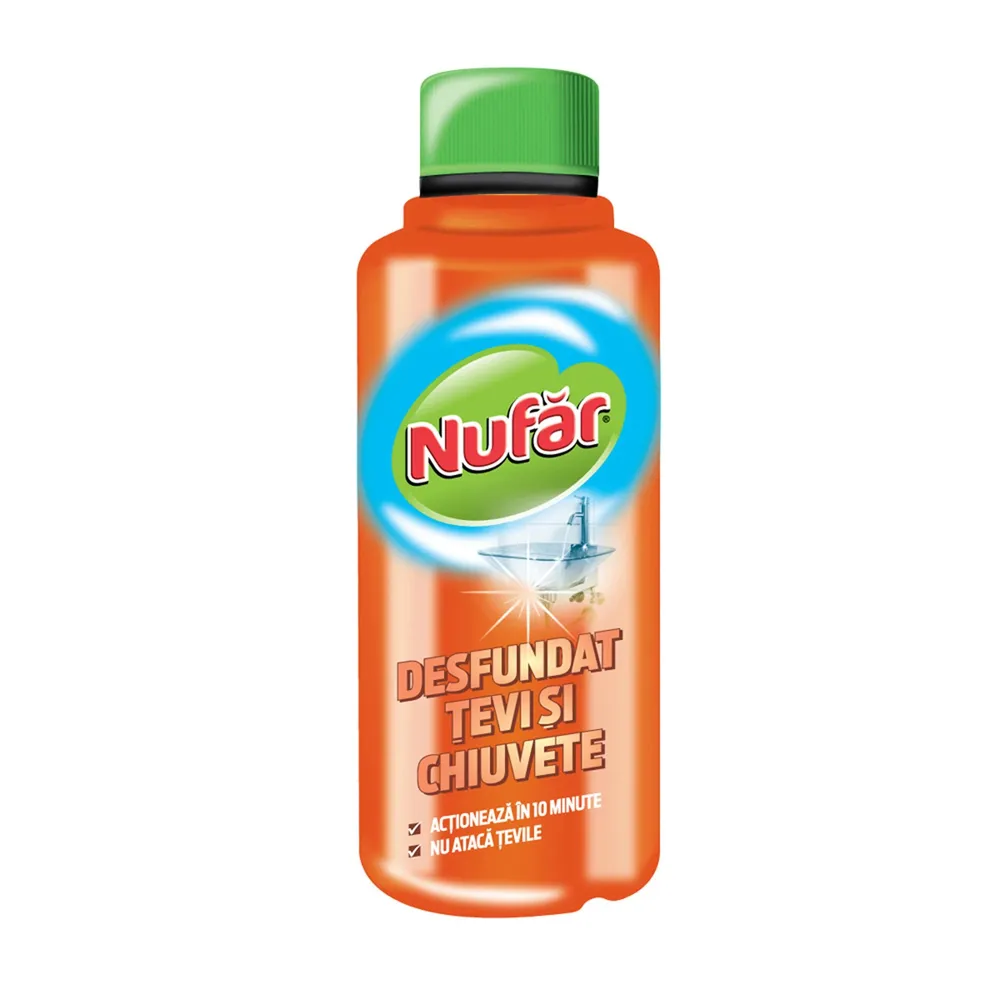 Solutie pentru desfundarea tevilor Nufar, 375 ml