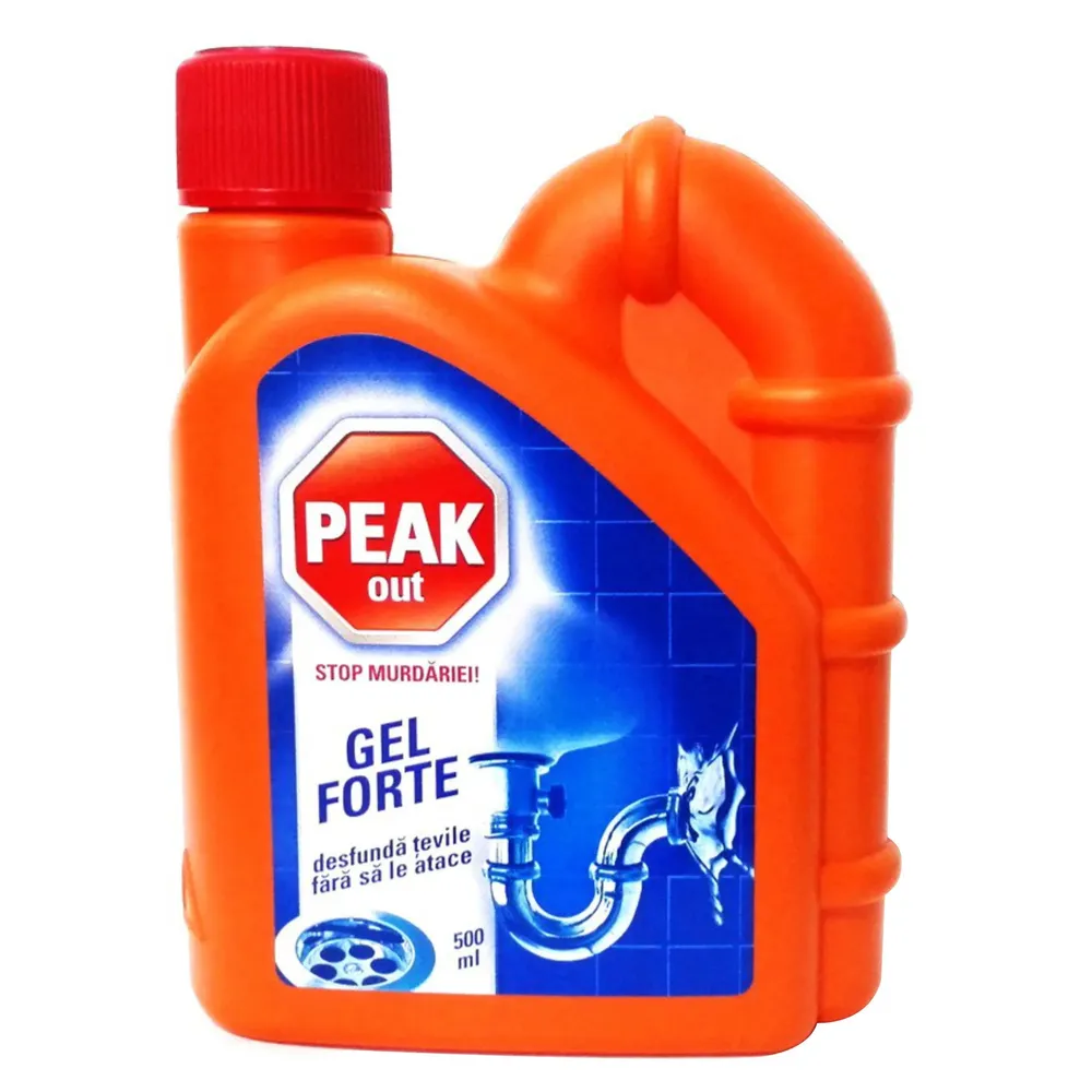 Solutie pentru desfundarea tevilor Peak Out Gel Forte, 500 ml
