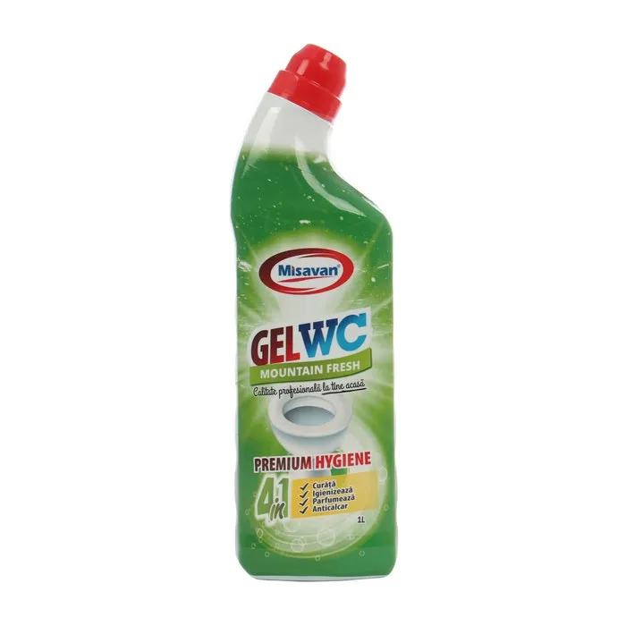 Solutie pentru toaleta Misavan Gel 4 in 1, fresh, 1L