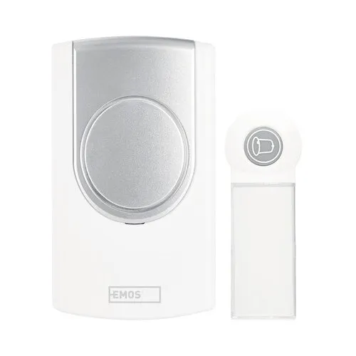 Sonerie fara fir, 100m, 75dB, alb, argintiu