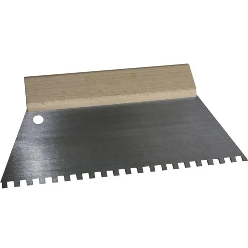 Spaclu zimtat Haromac 250mm dinti 6x6 mm, maner din lemn