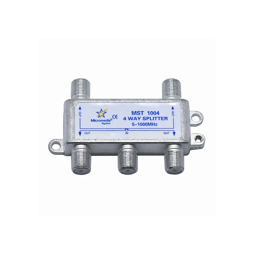 Splitter MST1004, cu o intrare si 4 iesiri, metal, argintiu