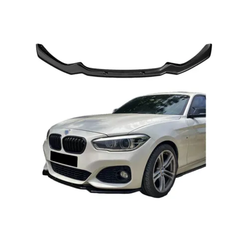 Spoiler prelungire bara fata BMW Seria 1 F21 cu pachet M Facelift 2015-2019 ABS negru Piano