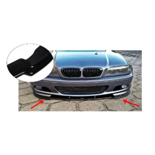 Spoiler prelungire bara fata BMW Seria 3 E46 M-Pack 1997-2006 ABS negru Piano