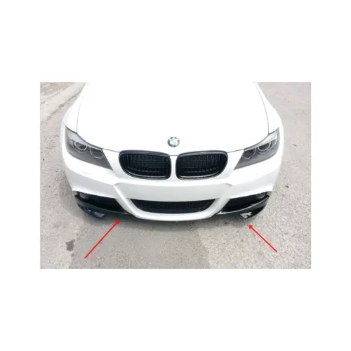 Spoiler prelungire bara fata BMW Seria 3 E90 LCI bara standard fara Pachet M 2008-2012 ABS negru Piano