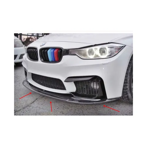 Spoiler prelungire bara fata BMW Seria 3 F30 M-Pack 2013-2020 ABS negru Piano