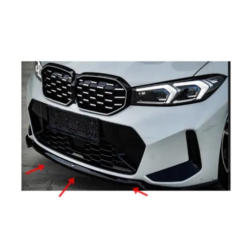 Spoiler prelungire bara fata BMW Seria 3 G20 cu pachet M Facelift 2022-> ABS negru Piano