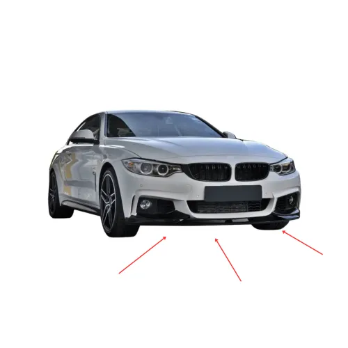 Spoiler prelungire bara fata BMW Seria 4 F36 2014-2020 ABS negru Piano