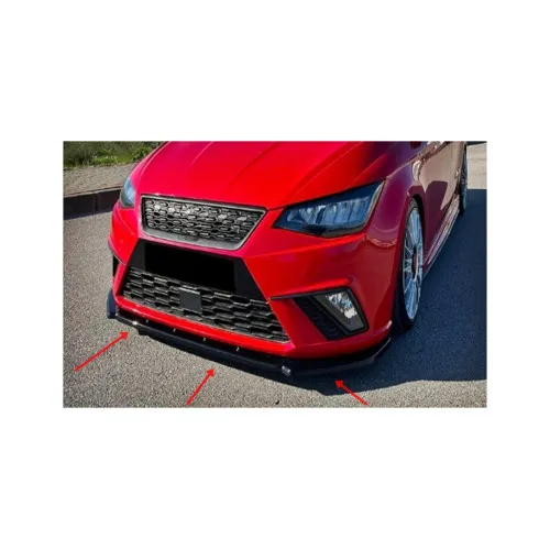 Spoiler prelungire bara fata Seat Ibiza MK5 2017-2021 ABS negru Piano