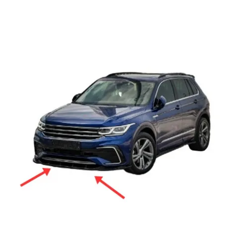 Spoiler prelungire bara fata Volkswagen Tiguan MK2 R R-Line Facelift 2015-2020 ABS negru Piano