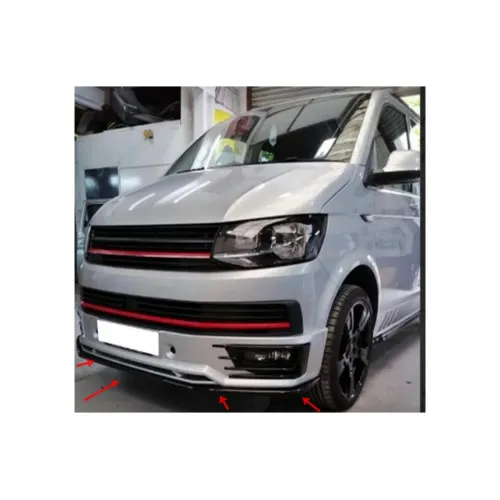 Spoiler prelungire bara fata Volkswagen Transporter T6 Sportline 2015-2019 ABS negru Piano