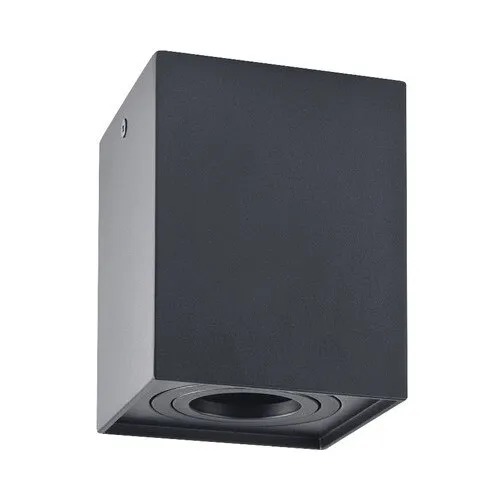 Spot aplicat Starke GU10 80x80 mm negru mat, putere maxima 8W