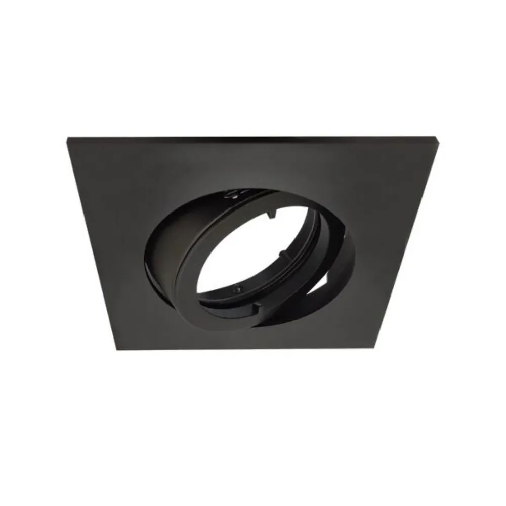 Spot incastrat Bama, orientabil, GU10, 10 W, patrat, negru