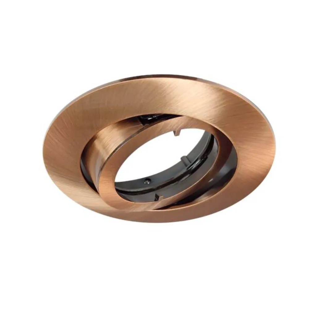 Spot incastrat Bama, orientabil, GU10, 50 W, rotund, cupru