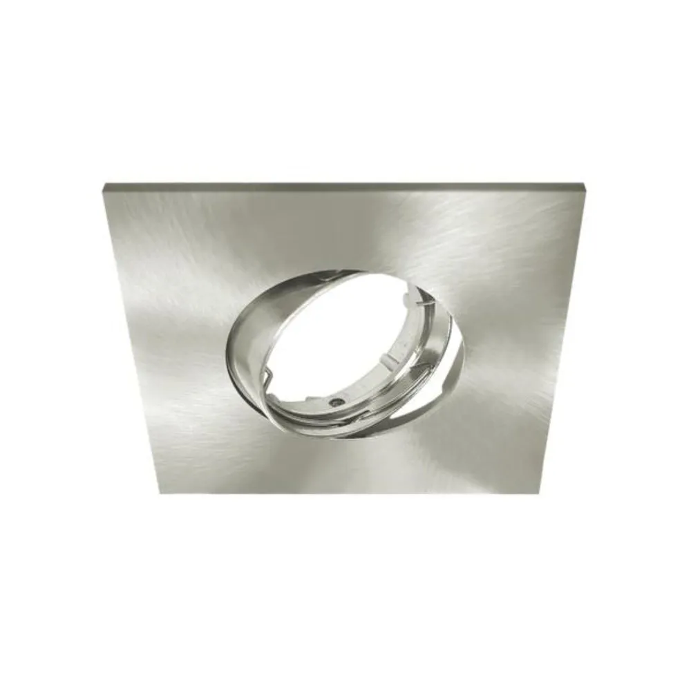 Spot incastrat Davia, orientabil, GU10, 10 W, patrat, argintiu