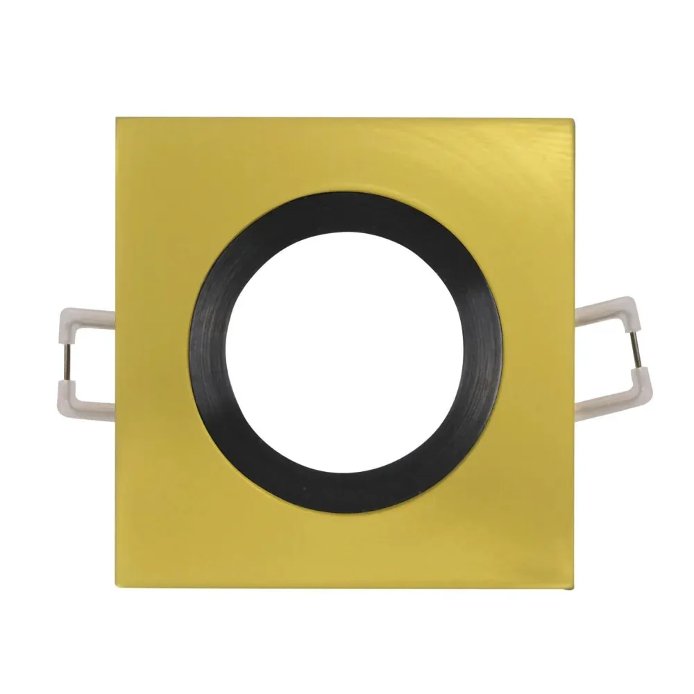 Spot incastrat Febe, 1 x GU10, 8 W, patrat, auriu-negru