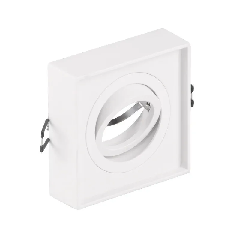 Spot incastrat Gaja, 1 x MR16, 8 W, patrat, alb