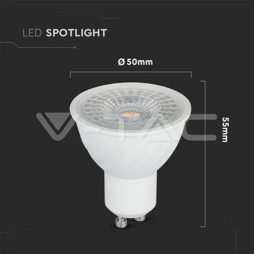 Spot LED Cip SAMSUNG GU5.3 6.5W MR16 Lentilă de Plastic 110` 6400K — imaginea 2