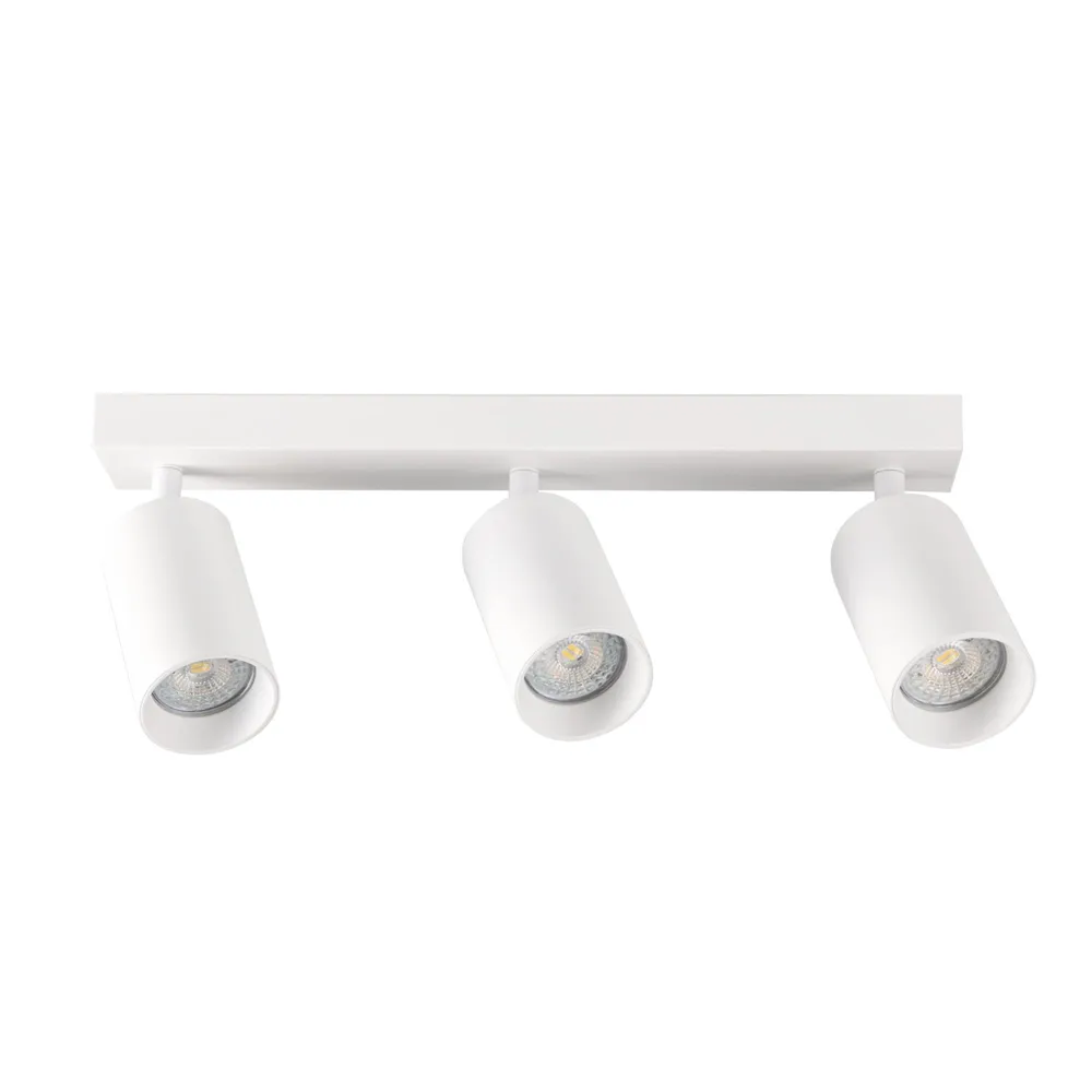 Spot pe bara Maribel, 3 x GU10, 10 W, alb/auriu