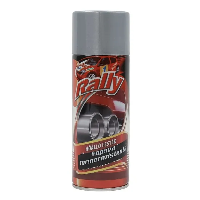 Spray auto cu vopsea, termorezistent, argintiu, Rally, 400 ml