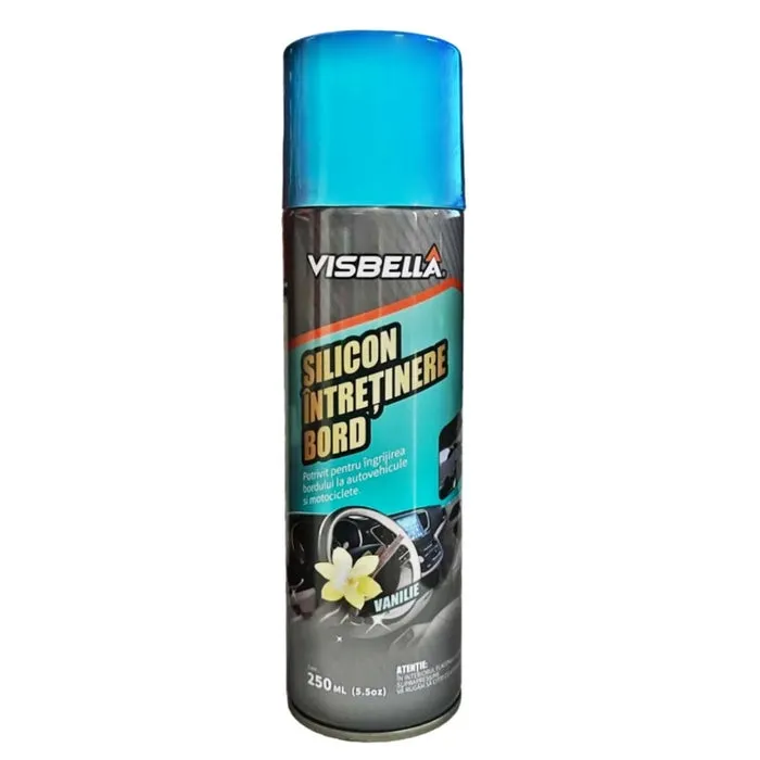 Spray auto, silicon, pentru intretinere bord, Visbella, vanilie, 250 ml