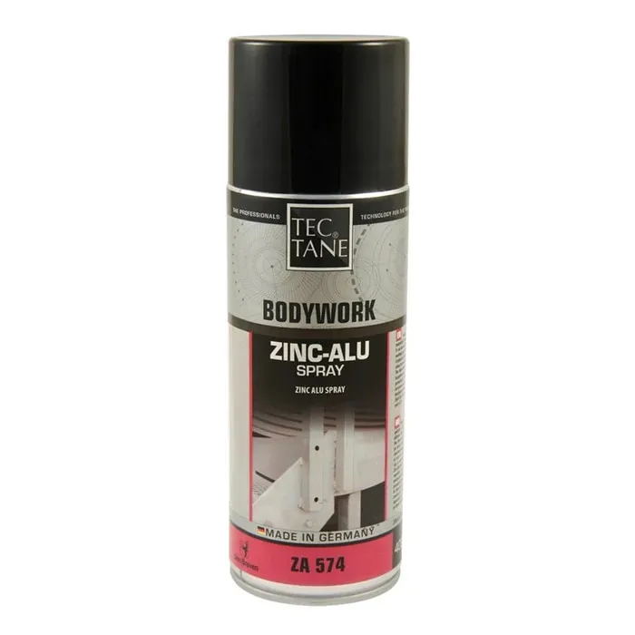 Spray cu zinc-aluminiu, Tectane Bodywork, argintiu efect metalizat, interior / exterior, 400 ml