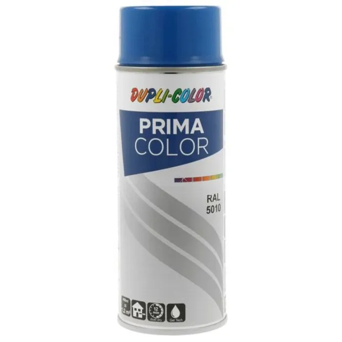 Spray vopsea acrilica Dupli-Color Prima Color, interior / exterior, albastru gentian RAL5010, 400 ml