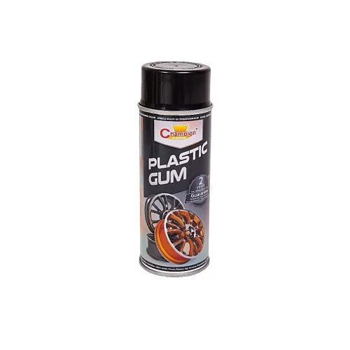 Spray vopsea cauciucata negru semi-lucios Champion profesional 400ml