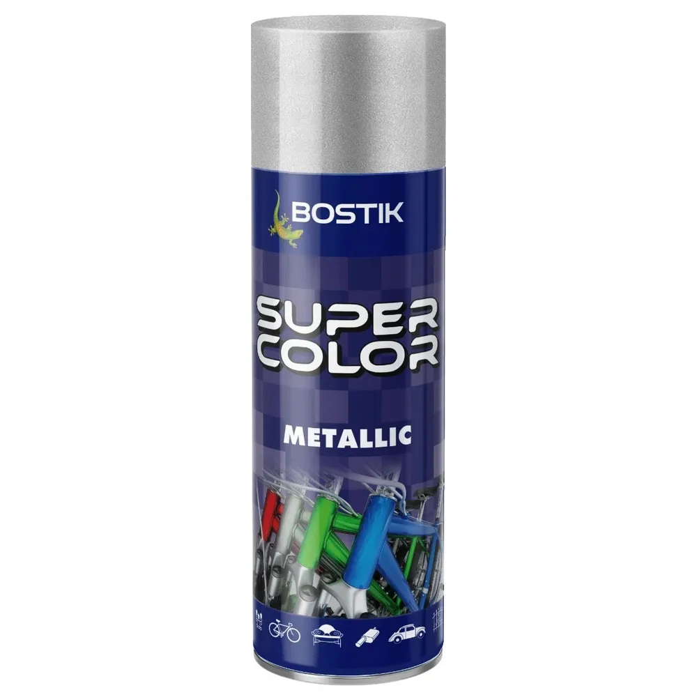 Spray vopsea, Den Braven Super Color Metallic, silver, interior / exterior, 400 ml