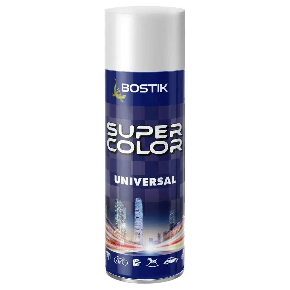 Spray vopsea, Den Braven Super Color Universal, alb mat, RAL 9010, interior / exterior, 400 ml