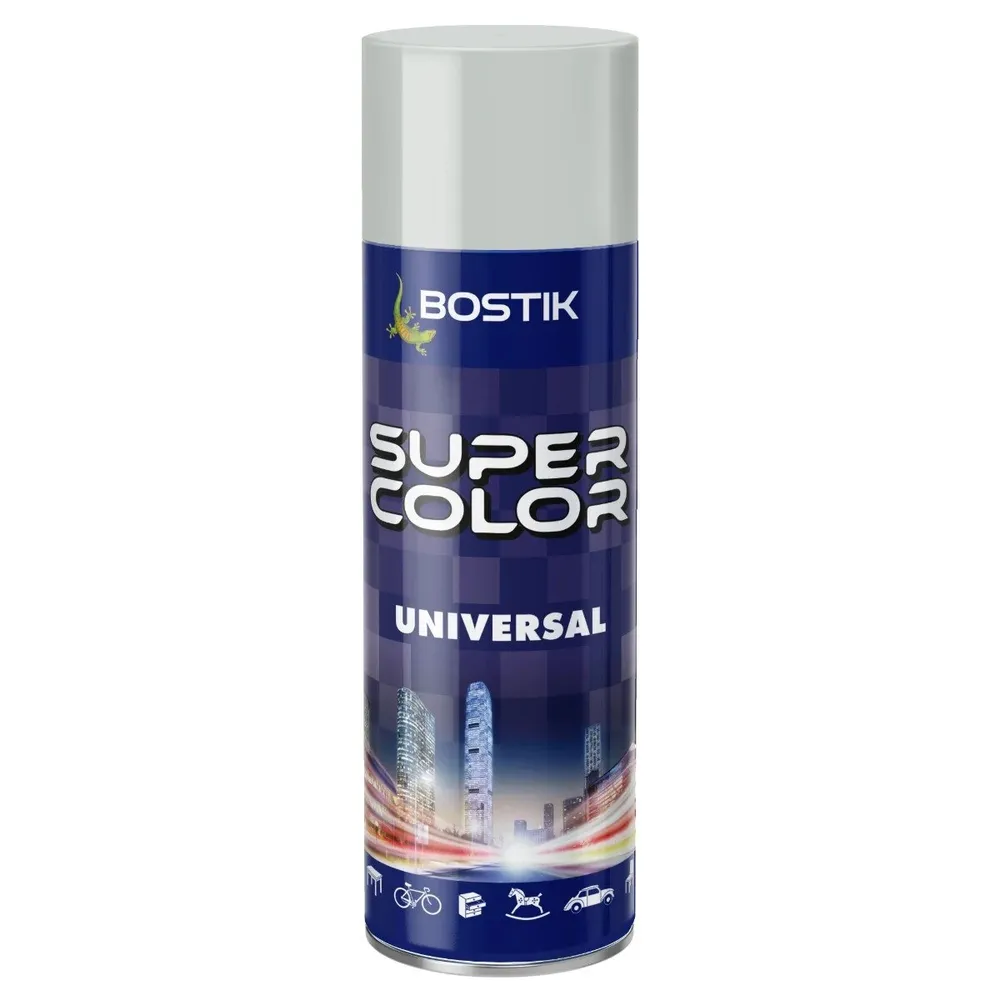 Spray vopsea, Den Braven Super Color Universal, gri deschis RAL 7035, interior / exterior, 400 ml