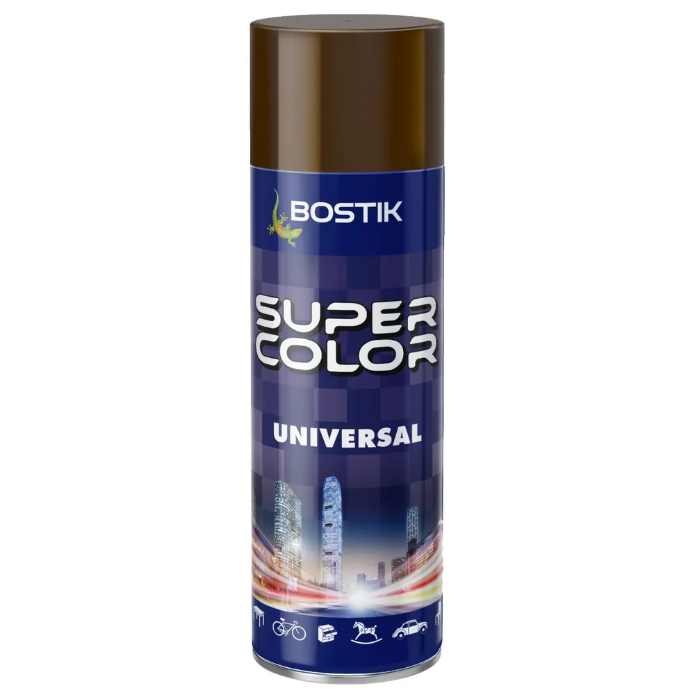Spray vopsea, Den Braven Super Color Universal, maro inchis, interior / exterior, 400 ml