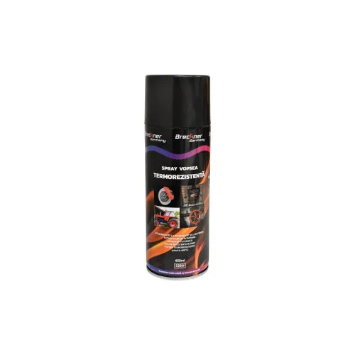 Spray vopsea Negru rezistent termic pentru etriere 450ml Breckner
