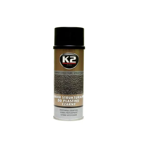 Spray vopsea structurata auto K2 PRO 400ml pentru plastic si metal