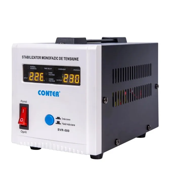 Stabilizator de tensiune cu releu Conter SVR V2 12679, 500 VA / 375 W