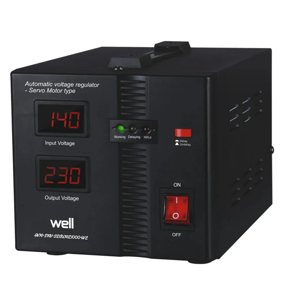 Stabilizator de tensiune cu servomotor Well Secure 1000VA / 600W