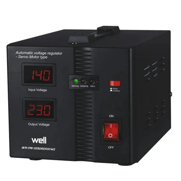 Stabilizator de tensiune cu servomotor Well Secure 1000VA / 600W
