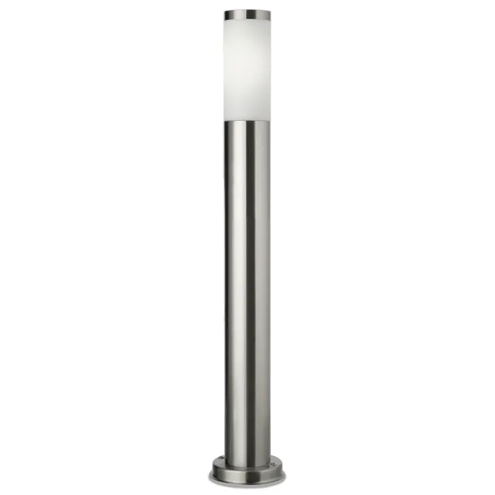 Stalp de iluminat ornamental Colonna 9017, 1 x E27, H 65 cm, inox, modern