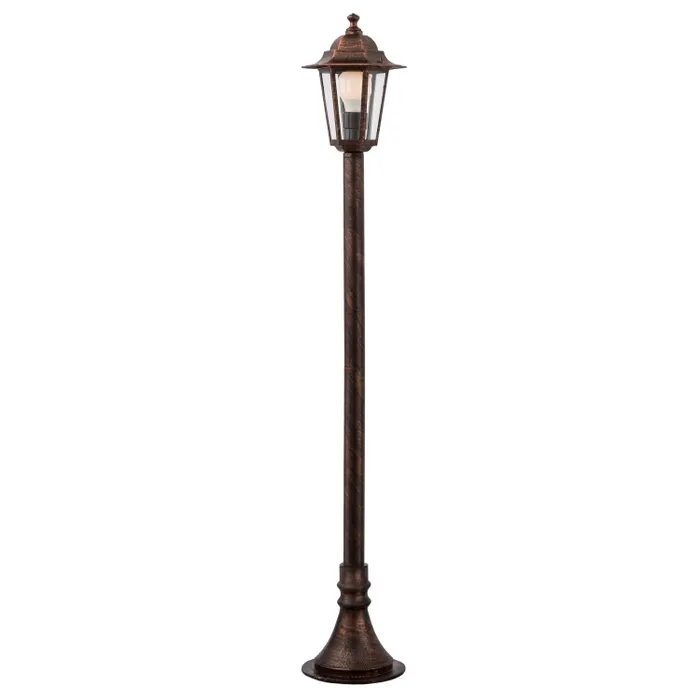 Stalp de iluminat ornamental London 6110C, 1 x E27, H 100 cm, cupru, clasic