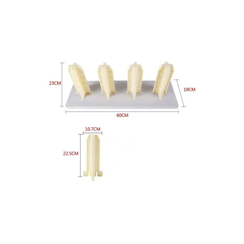 Stand de depozitare compatibil role folie/autocolant, capacitate 4 role, dimensiune 19x60cm — imaginea 2