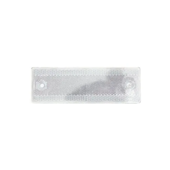 Sticker auto dreptunghi reflectorizant alb, 5x15cm, material PVC, autoadeziv