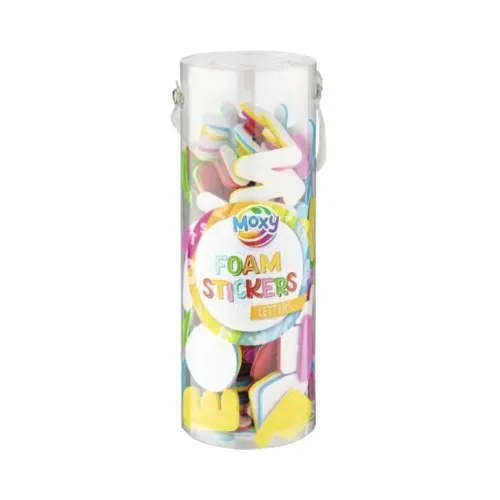 Stickere spuma litere, 100 elemente, multicolor, 17x6cm